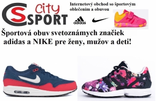 Športová obuv pre ženy, mužov a deti v online obchode CitySport