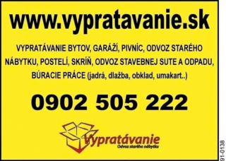 Búracie práce a vypratávanie