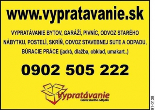 Vypratávanie bytov, odvoz starého nábytku